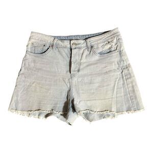 Wild Fable Womens Size 12 Light Wash Distressed Button Fly Cut-Off Jean Short